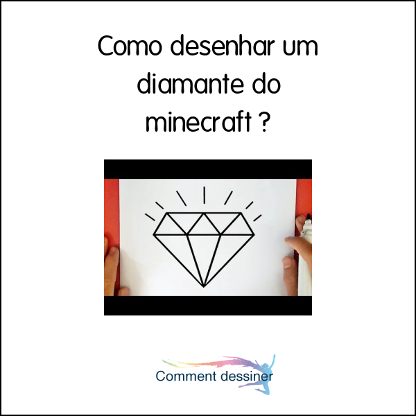 Como desenhar um diamante do minecraft
